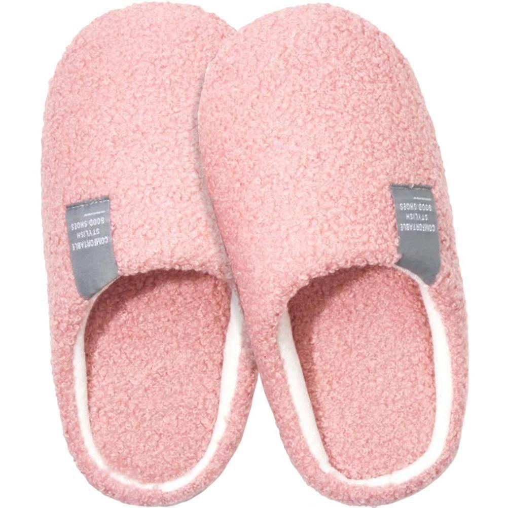 Plush Winter Slippers for Women Providing Warmth 1Pair Pink