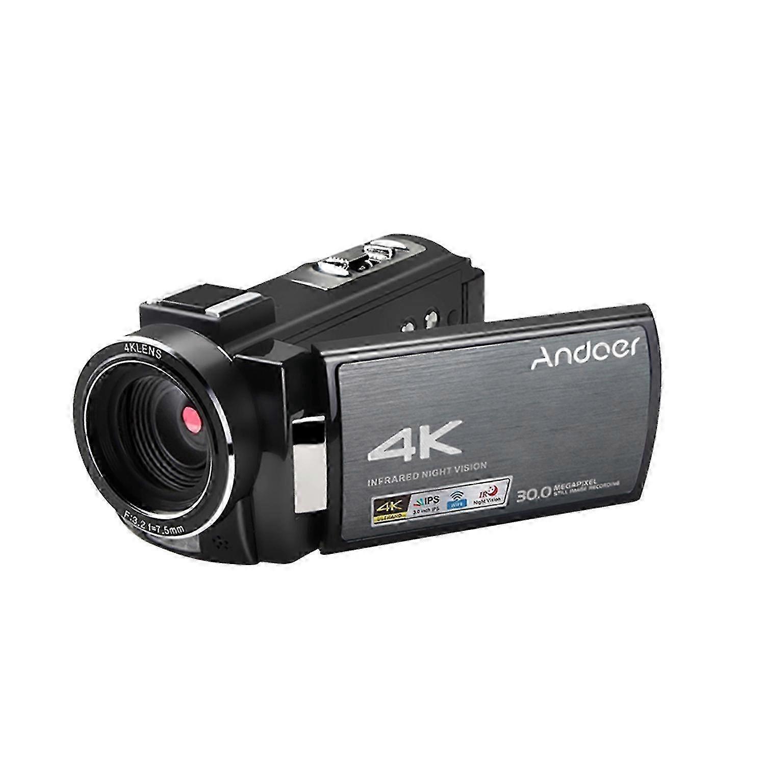 Andoer HDR-AE8 4K WiFi Digital Video Camera Camcorder DV Recorder 30MP 16X Digital Zoom IR Night Vis