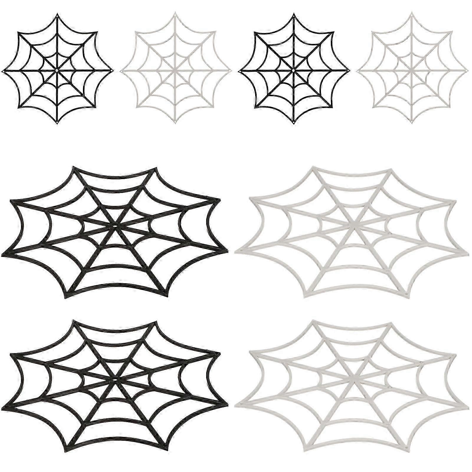 12pcs Halloween Spider Webs Decorative Cobwebs Fun Ornaments (Assorted Color)