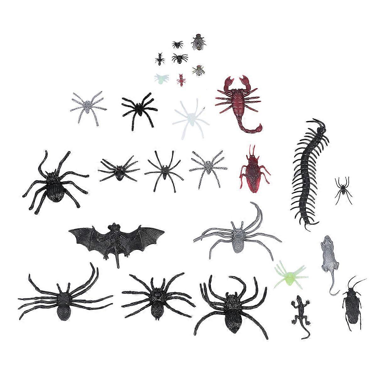 Spider Scary Toy for Playing 80Pcs Simulated Insect Halloween Party Decor