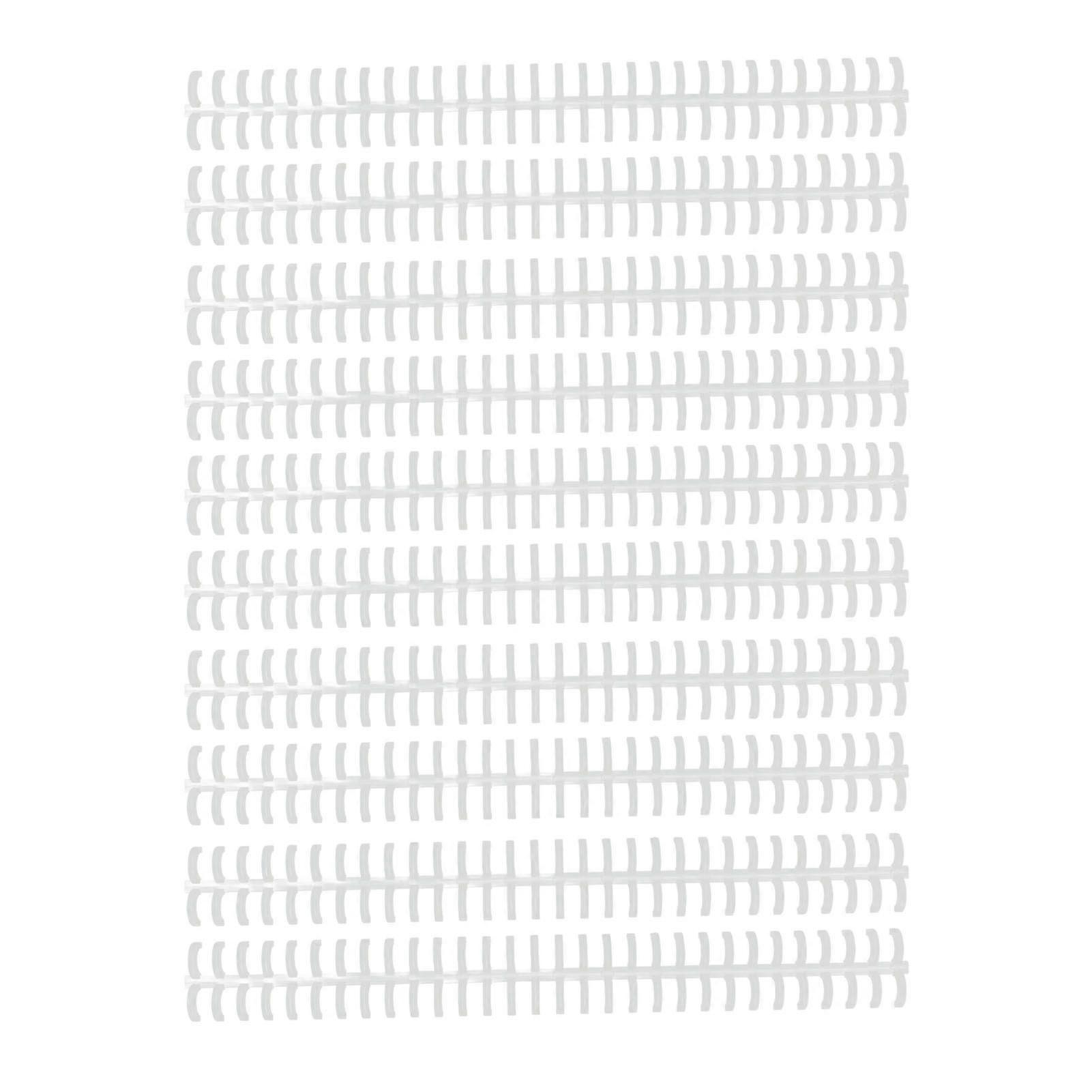 10 Pcs Loose Leaf Binding Spine 30 Hole Cuttable Wear Resistant PP Plastic 10mm Binding Comb for Student Office Transparent