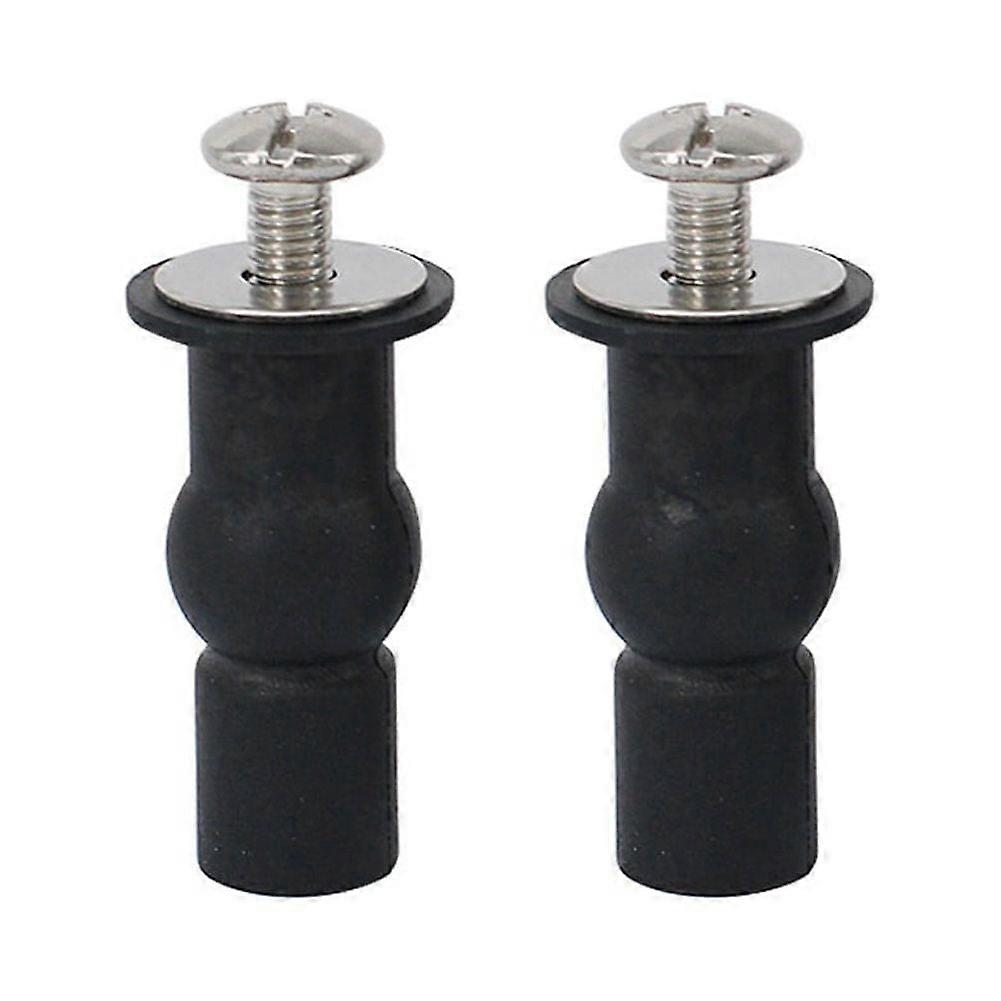 2 Pack Toilet Screws Hinges Expanding Rubber Top Nuts Fixings Wc Blind Hole