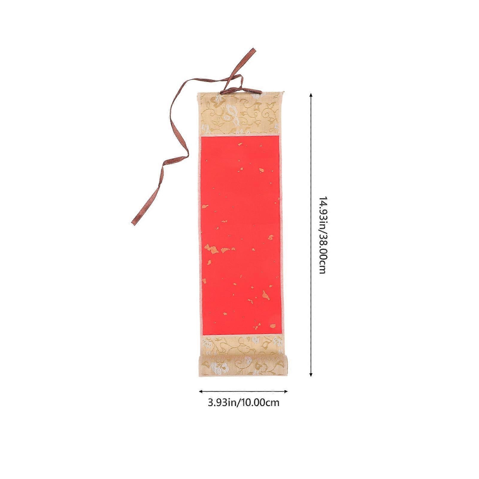 Calligraphy Paper Scroll Blank Hanging Scroll for Painting 2Pcs Durable Material