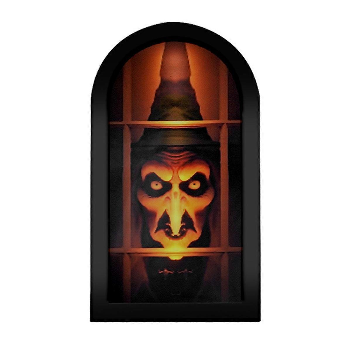 Halloween Ghost Mirror Hologram Ghost Witch Mirror with Creepy Eyes Spooky Scary Ghosts Halloween De