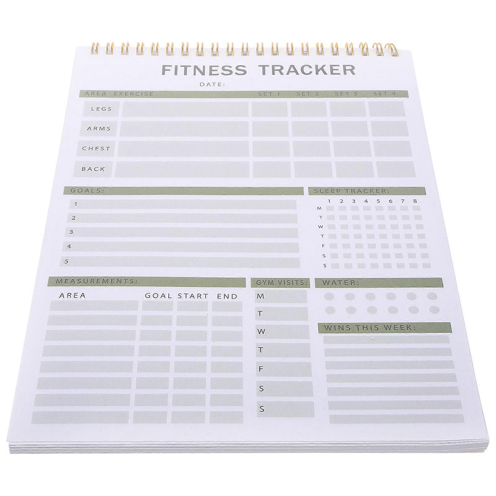 Workout Tracker Planner With Rectangular Shape For Workout Enthusiasts 26.00X19.00X3.00CM Comprehensive Progress Tracking 3Pcs