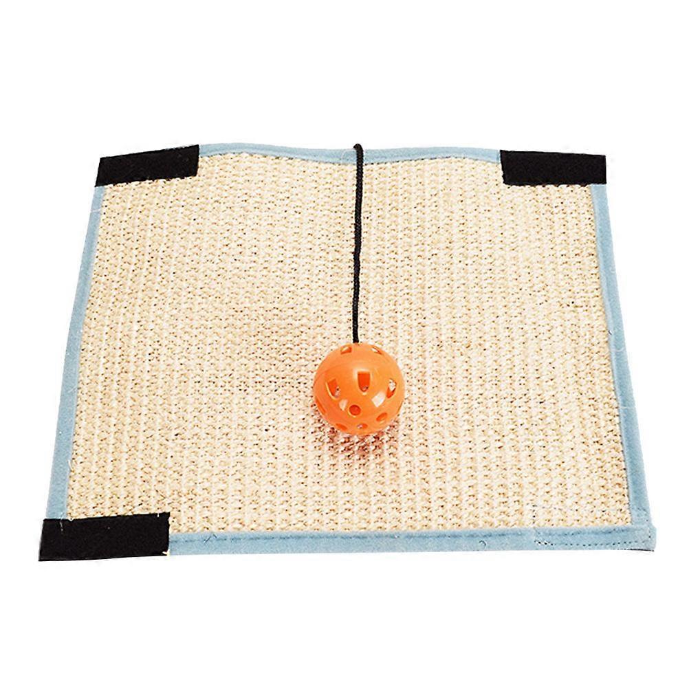 Cat Scratching Mat For Furniture Sisal Hemp Round Shape Hook And Loop Design For Cats Single Color 1Pcs
