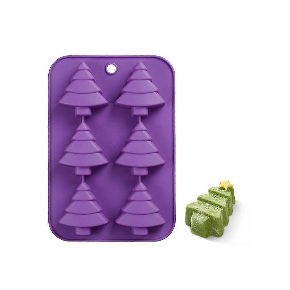 Fondant Christmas Tree Silicone Mold for Cake Baking 2Pcs Tools