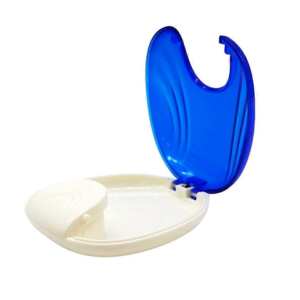 Denture Teeth Storage Box for Dental Braces Use Dark Blue 2Pcs