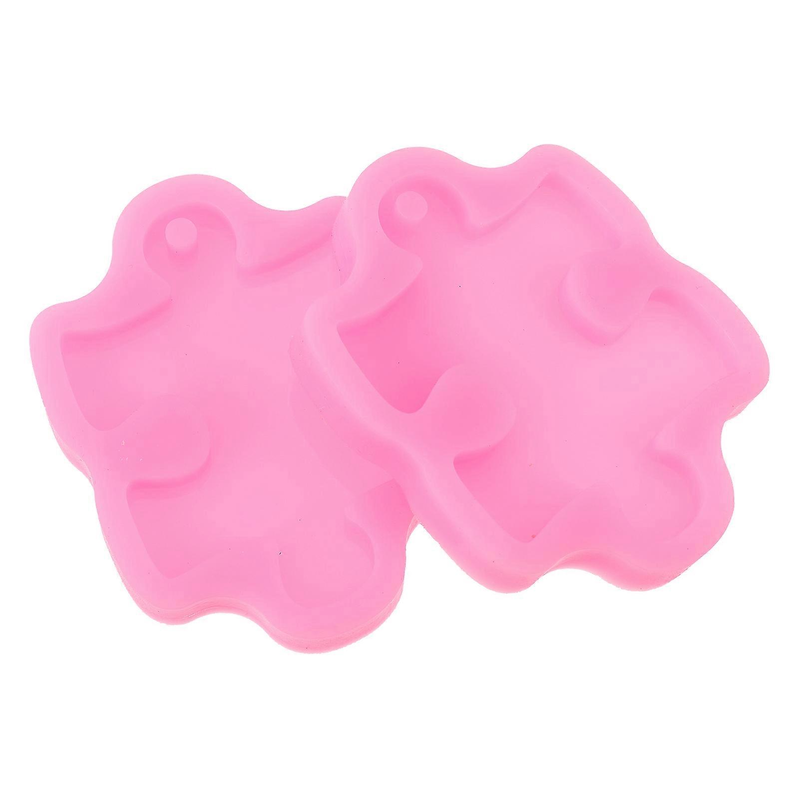 Baking Silicone Key Chain Cake Mold for Baking 4Pcs Pink Color