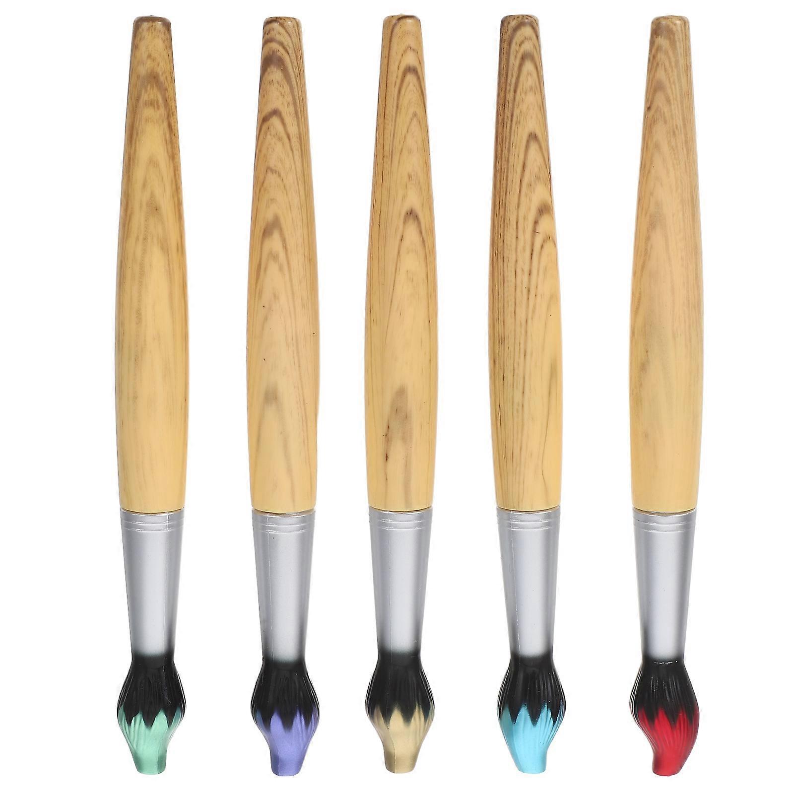 Portable Wood Ballpoint Pens 15 Pcs Stylish Writing Instruments For Students And Office Workers Ergonomic Design