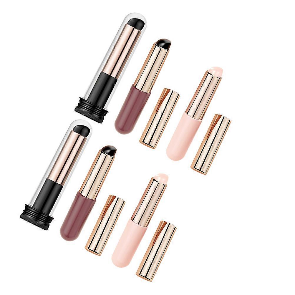Silicone Nail Brushes Set Nail Manicure Tools for Diy Manicure Assorted Color Copper Aluminum Materials for Precise Application 6Pcs