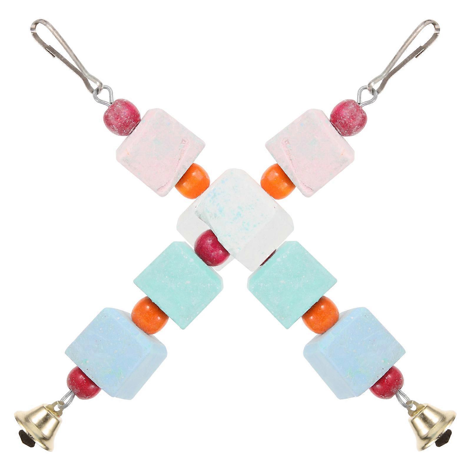Parrot Chewing Toy Bird Plaything for Hanging Cage 6Pcs Random Colors
