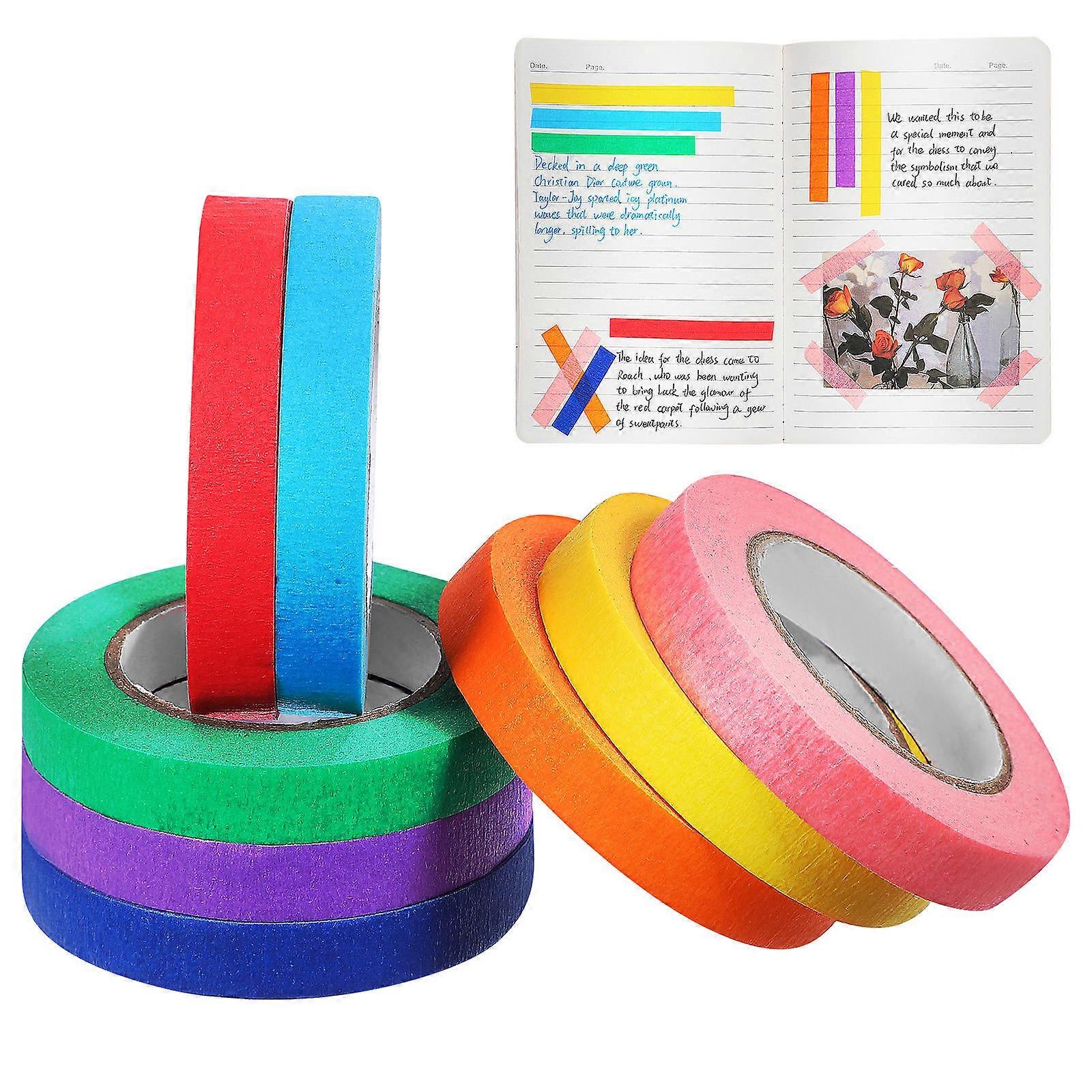Masking Tape Colors Colored Masking Tape For Painting Books Cars Walls 8 Rolls