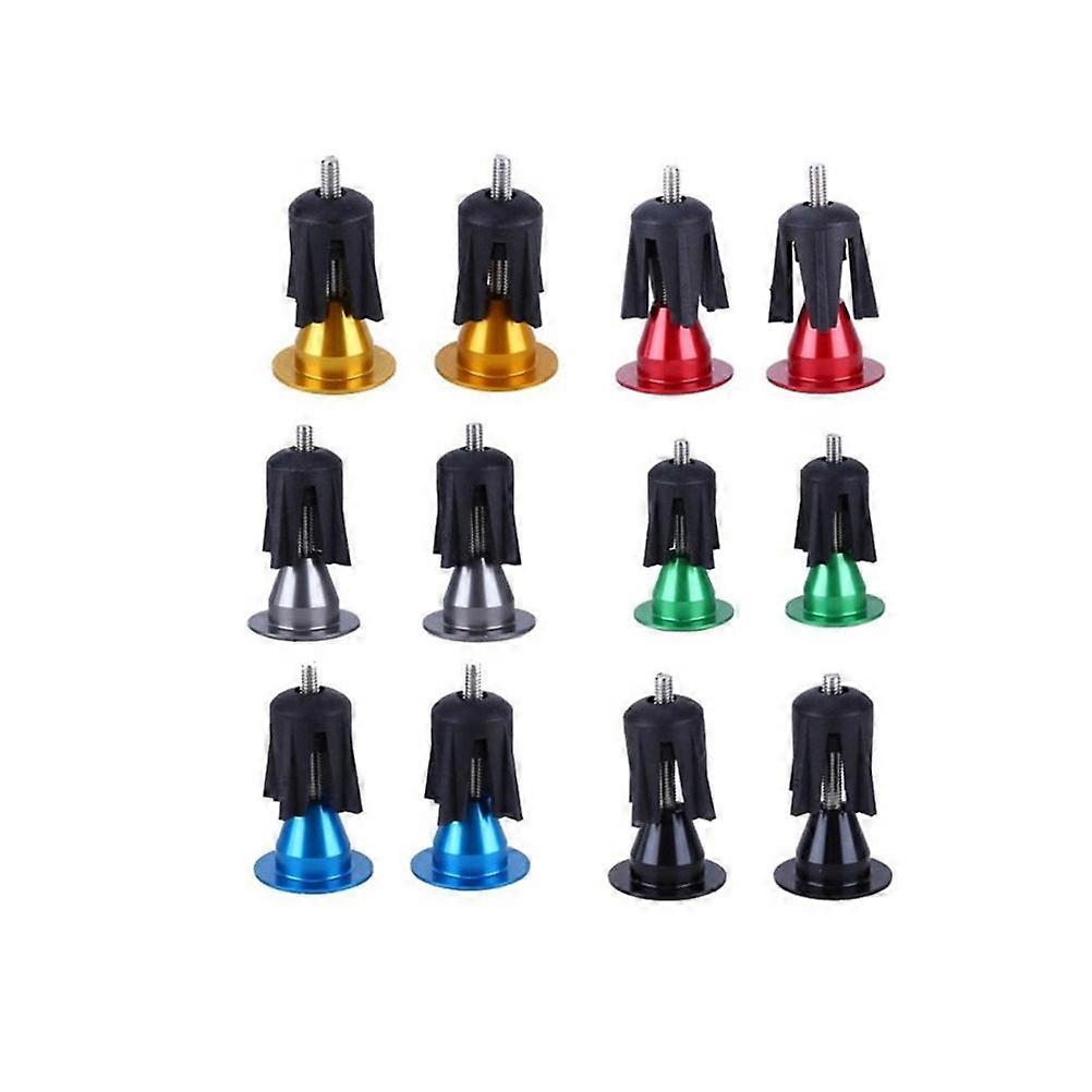 Handlebar Grip Cover Green Aluminum Alloy Replacement For End Plugs Bicycle Riding Durable Handlebar End 2 Pair