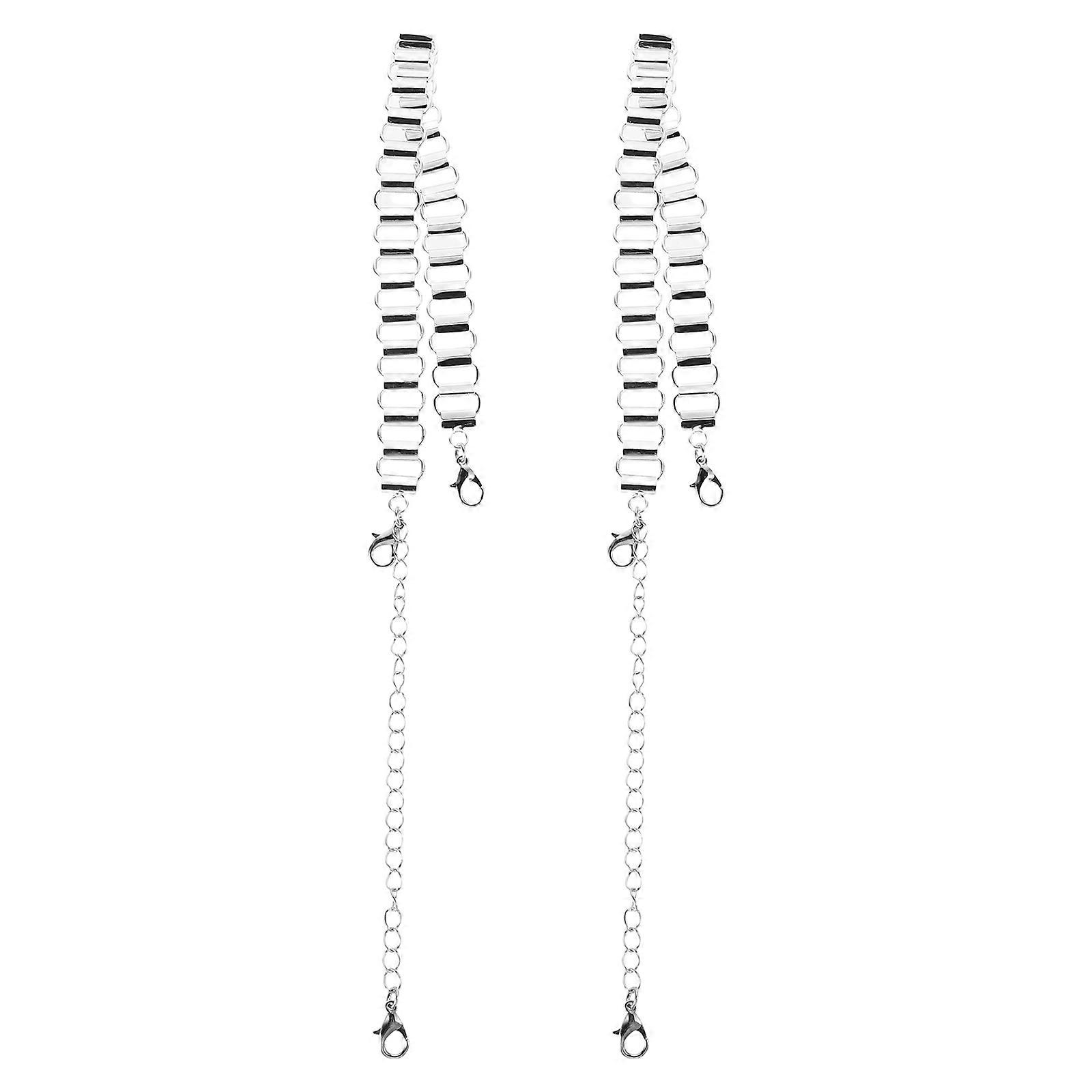 Buckle Bra Strap Decorative Bra Chain for Women 4Pcs Replacement