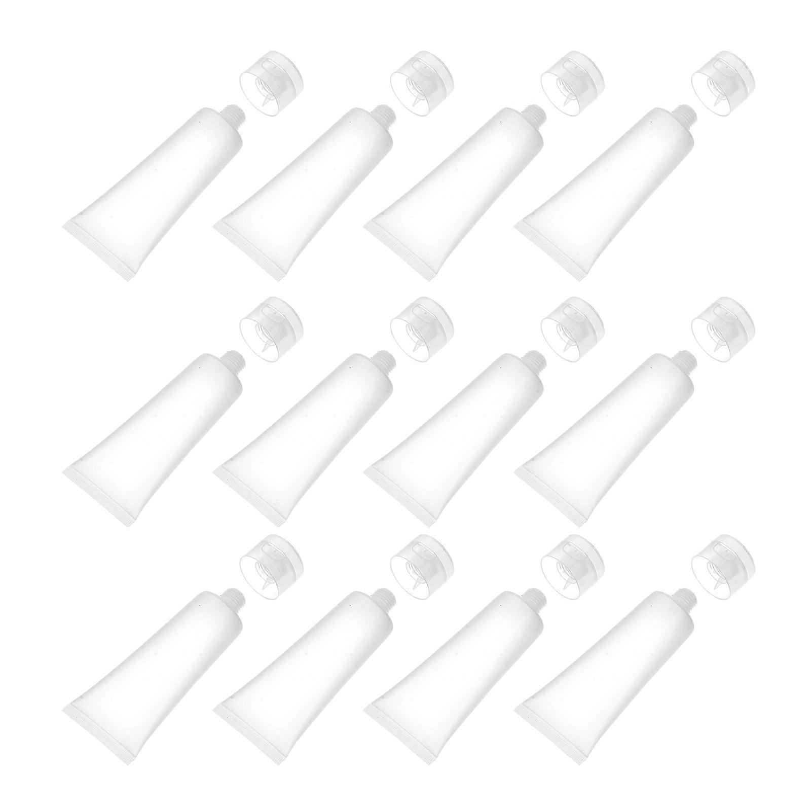 Travel Empty Bottle Cosmetic Dispenser for Storage 24Pcs White Makeup Bottles