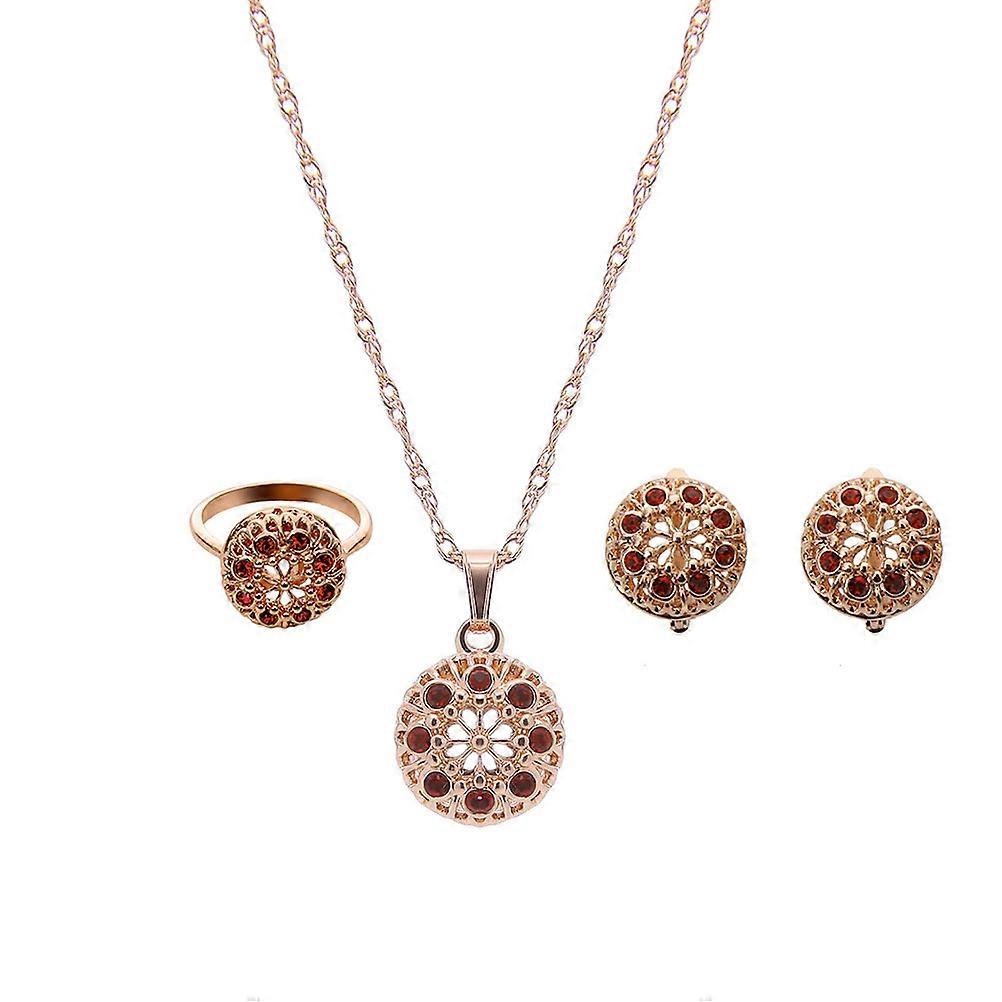 Wedding Jewelry Earrings Necklace Ring Sets for Wedding Use Three Sets