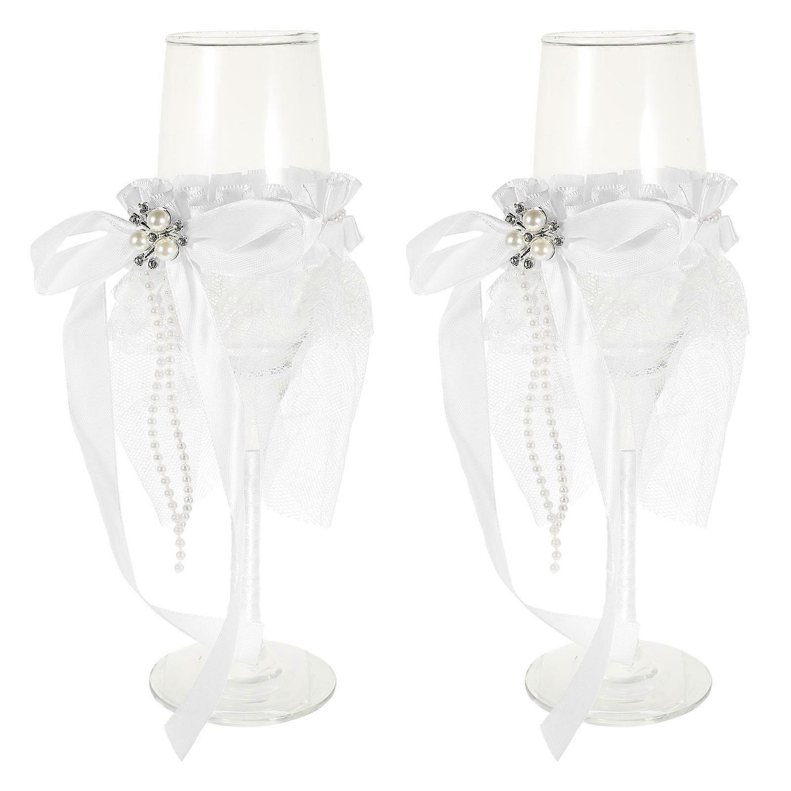 Bride and Groom Goblets Glasses for Wedding 3Pairs