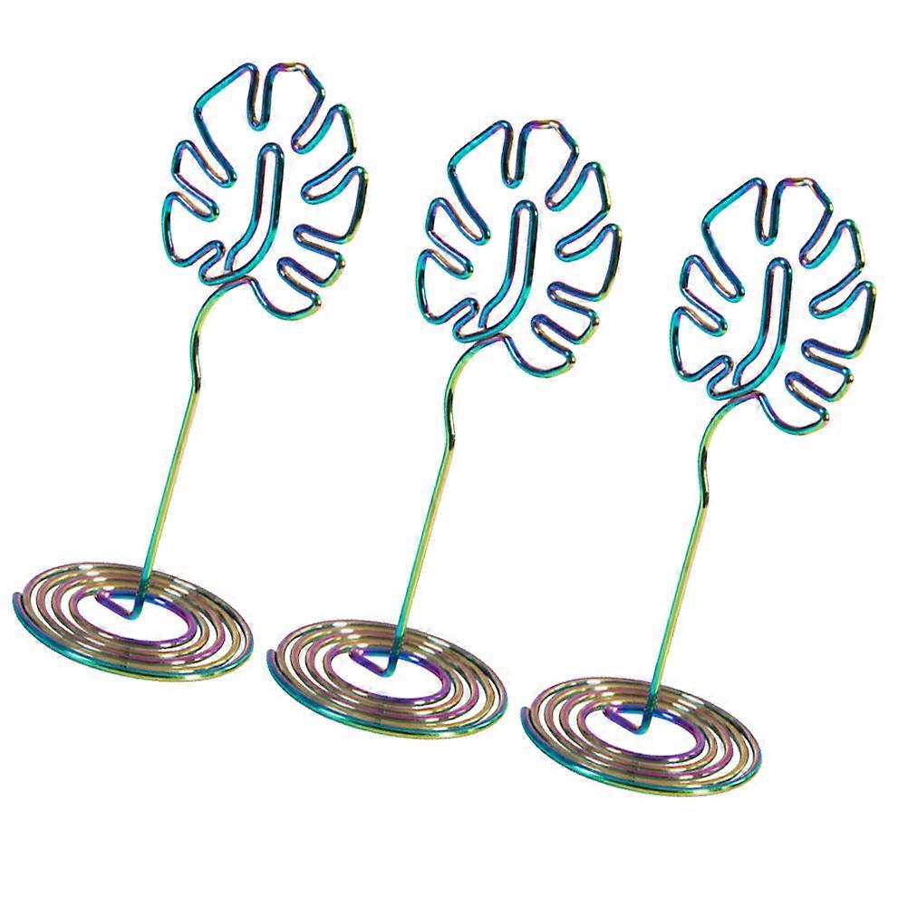 Wire Holders Metal Monstera Holder for Memo Display 6Pcs