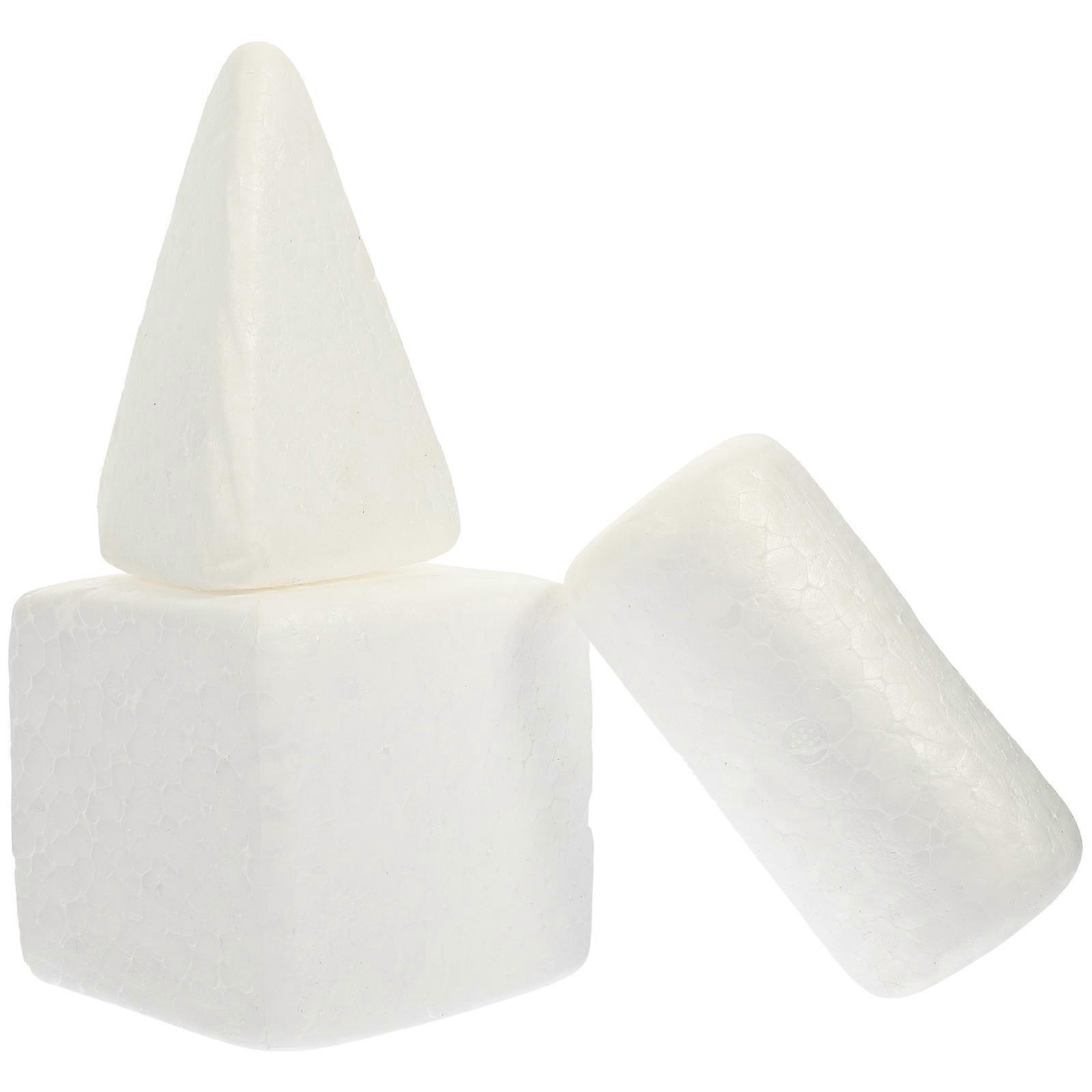 Kids Shape Cognitive Model 6 Pcs Blank Foams Blocks For DIY Decoration In Home Use 10.10X5.00X5.00cm Safe Material