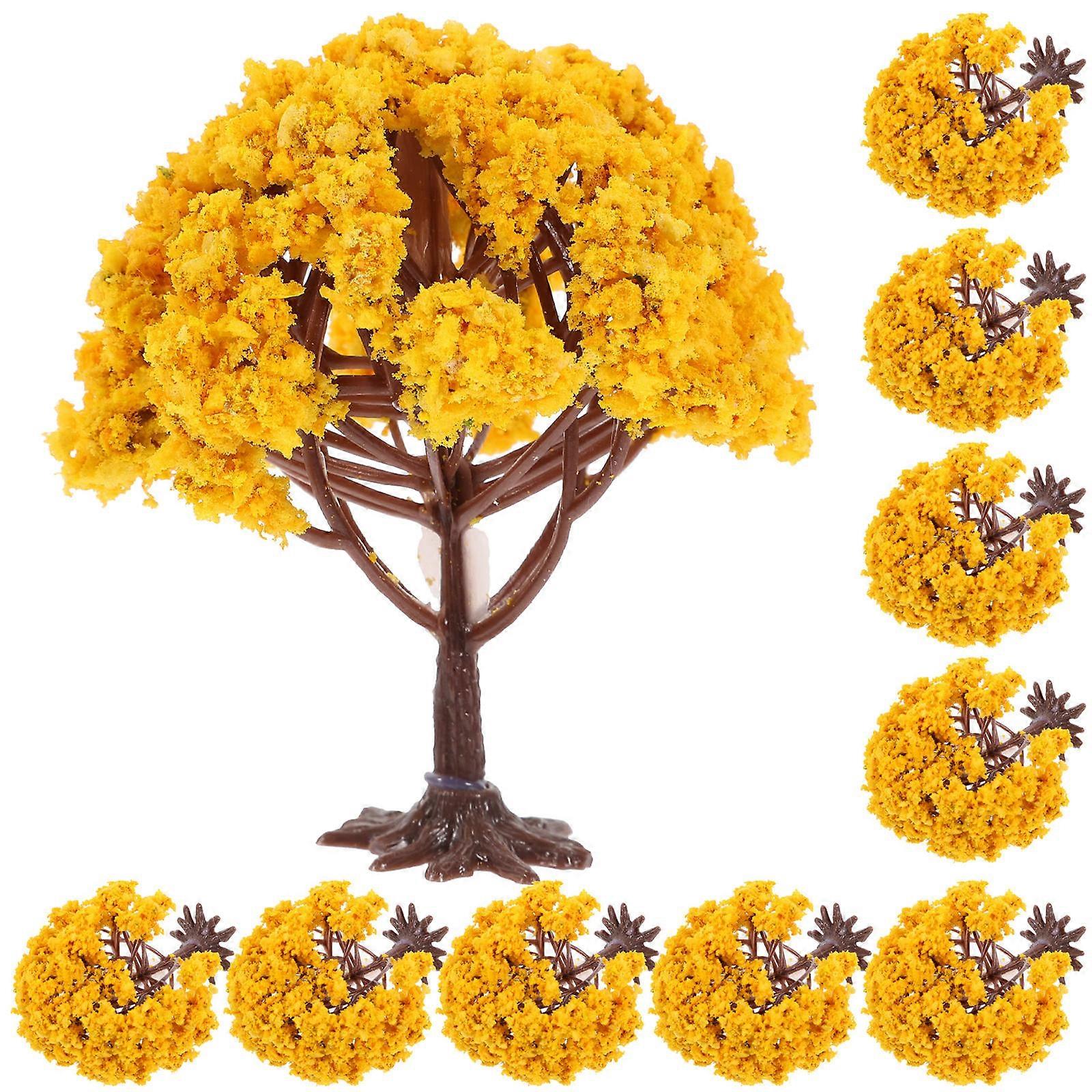 Sand Table Decoration Trees Mini Plastic Trees for Decoration 50Pcs