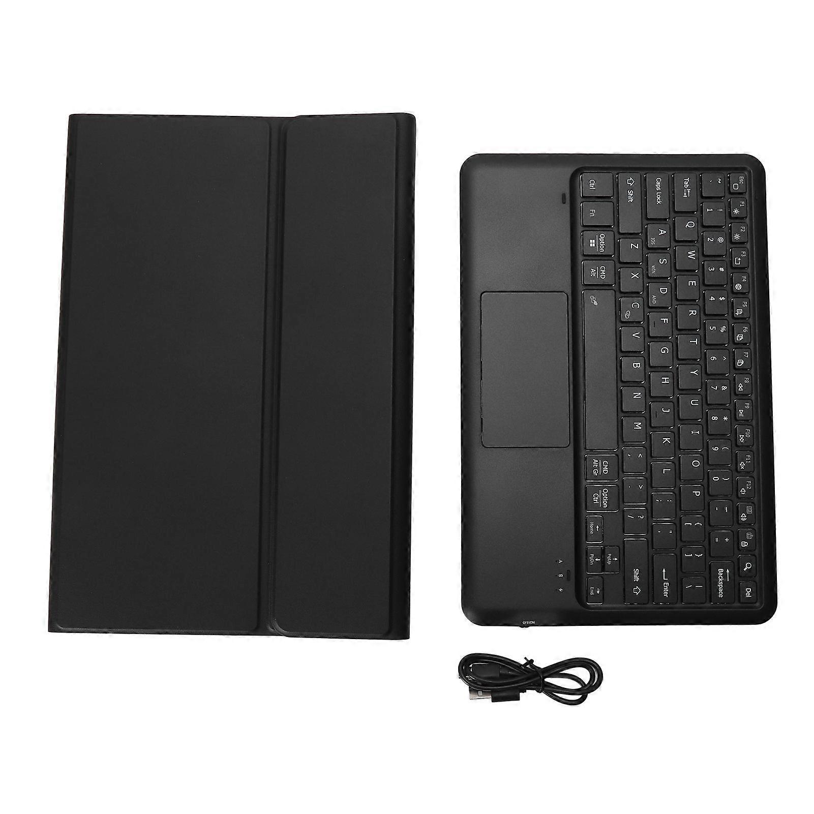 Keyboard Case for Tab P12 12.7in TPU Stand Cover with Magnetically Detachable Keyboard with Touchpad Pen Holder TB370FU TB371FC Black
