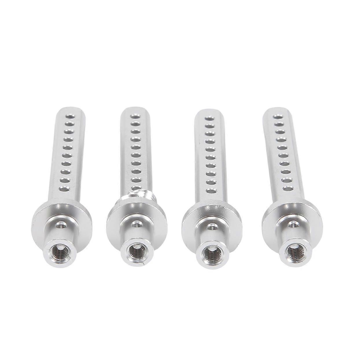 4Pcs Metal RC Car Shell Column Body Posts Mount for 1/10,Silver