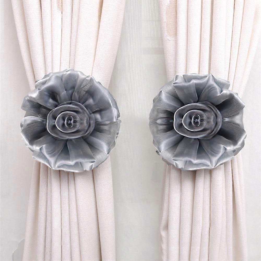 WRXMIJNHGSA Clearance,Clip-On Flower Tie Backs / Holdbacks For Voile & Net Curtain Panels PP