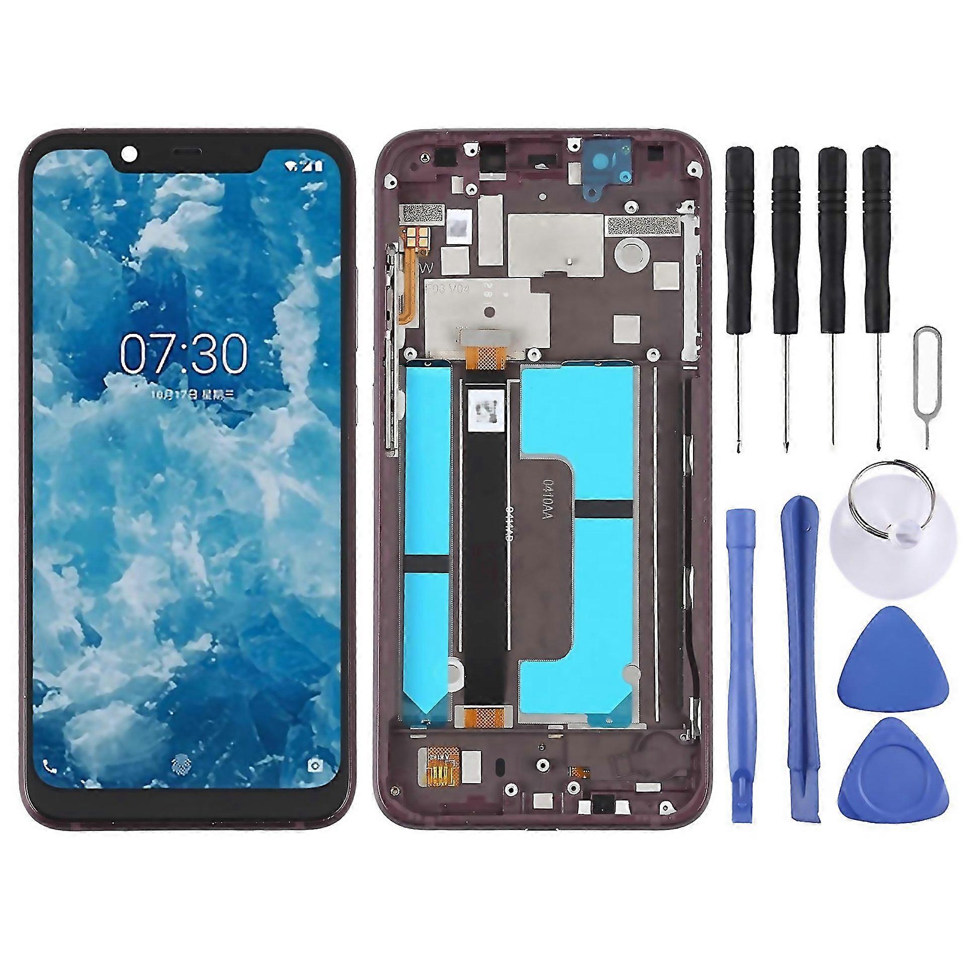 For Oem Lcd Screen For Nokia X7 81 71 Plus Digitizer Full Assembly With Framepurple