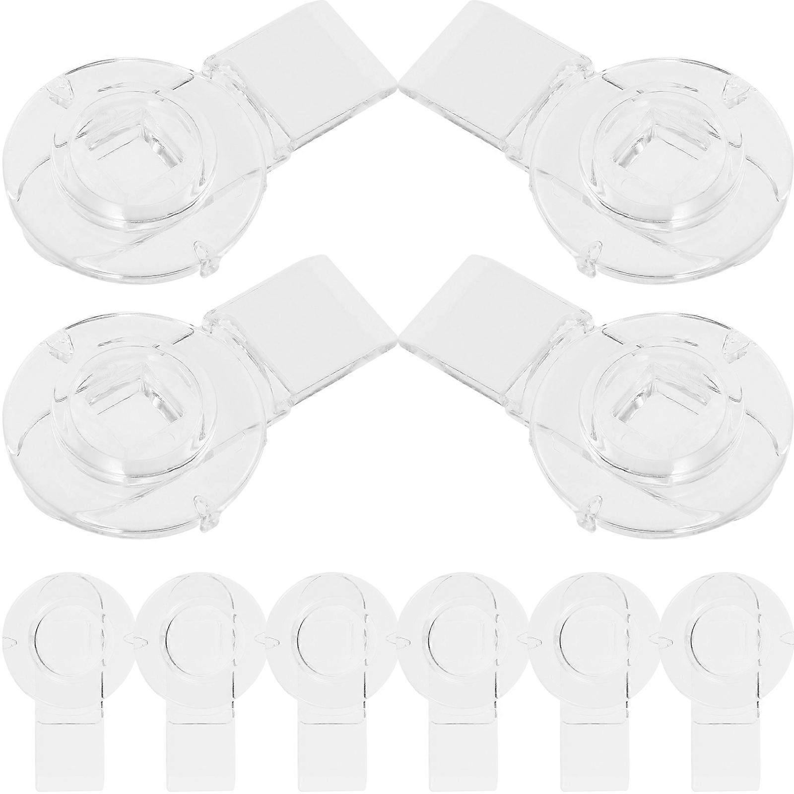 Acrylic Pet Door Lock Transparent Round Lock for 50Pcs Protection