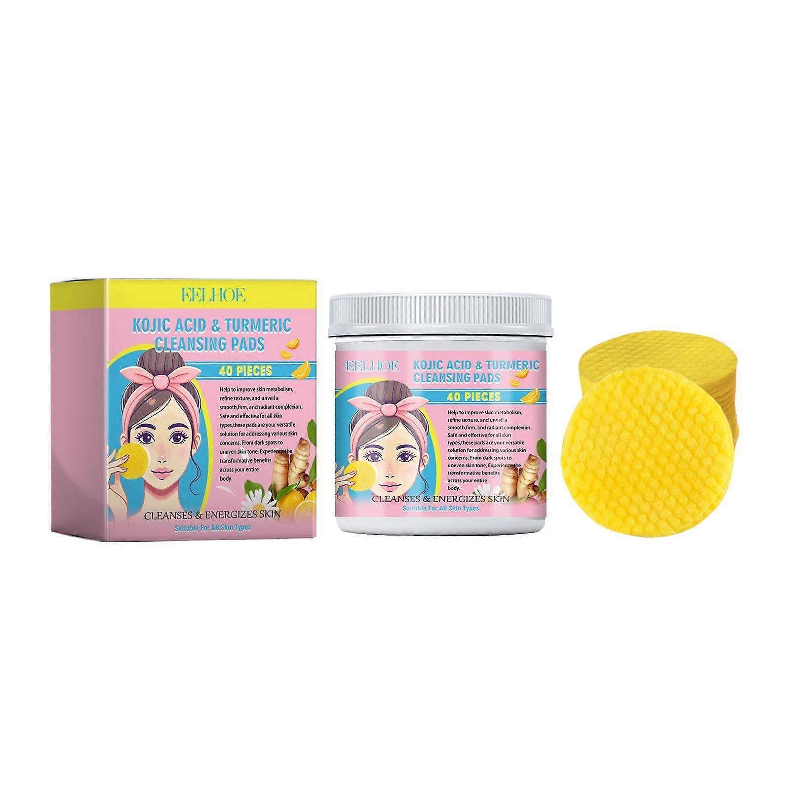 Turmeric Acid Cleansing Pad Gently Cleanses Face Skin With Refreshing And Balanced Oil Skin Care Cleansing Pad