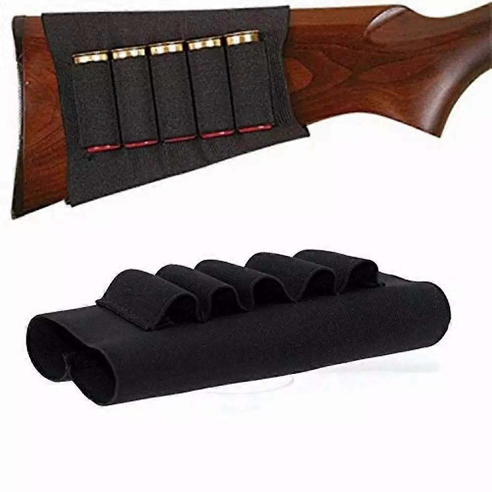Shotshell Holder Buttstock Pouch for Shotgun Ammo Storage, Adjustable Nylon, Fits Most Butt Stocks, Hunting Accessories