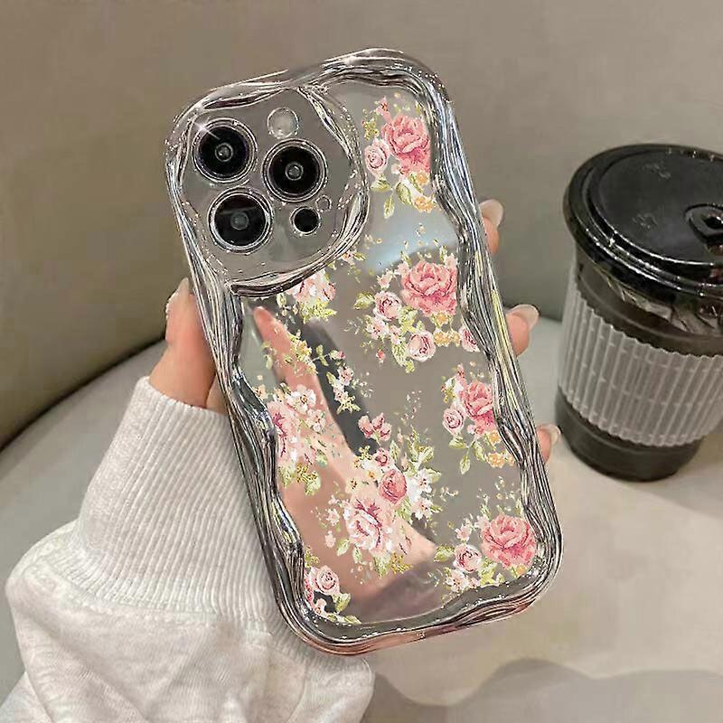 For iPhone 17 Pro Max 16 15 14 13 12 11 Glossy Wavy Curved Shockproof Case Cover