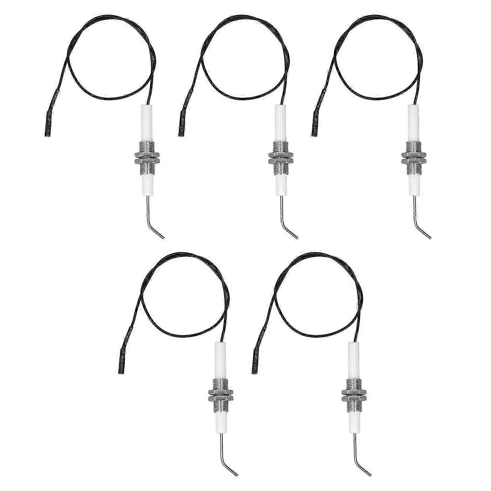 5pcs Spark Ignition Electrode Ceramic M10 Furnace Ignition Threaded Electrode compatible Push Button Piezo Igniter 25-26s