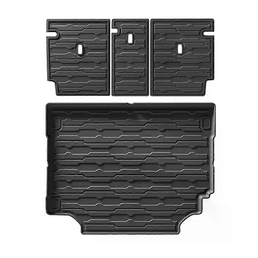 For Land Rover Defende 110 2020-2024 TPE 3D Floor Mats All Weather Cargo Liner Trunk/Backrest Mat Accessiories