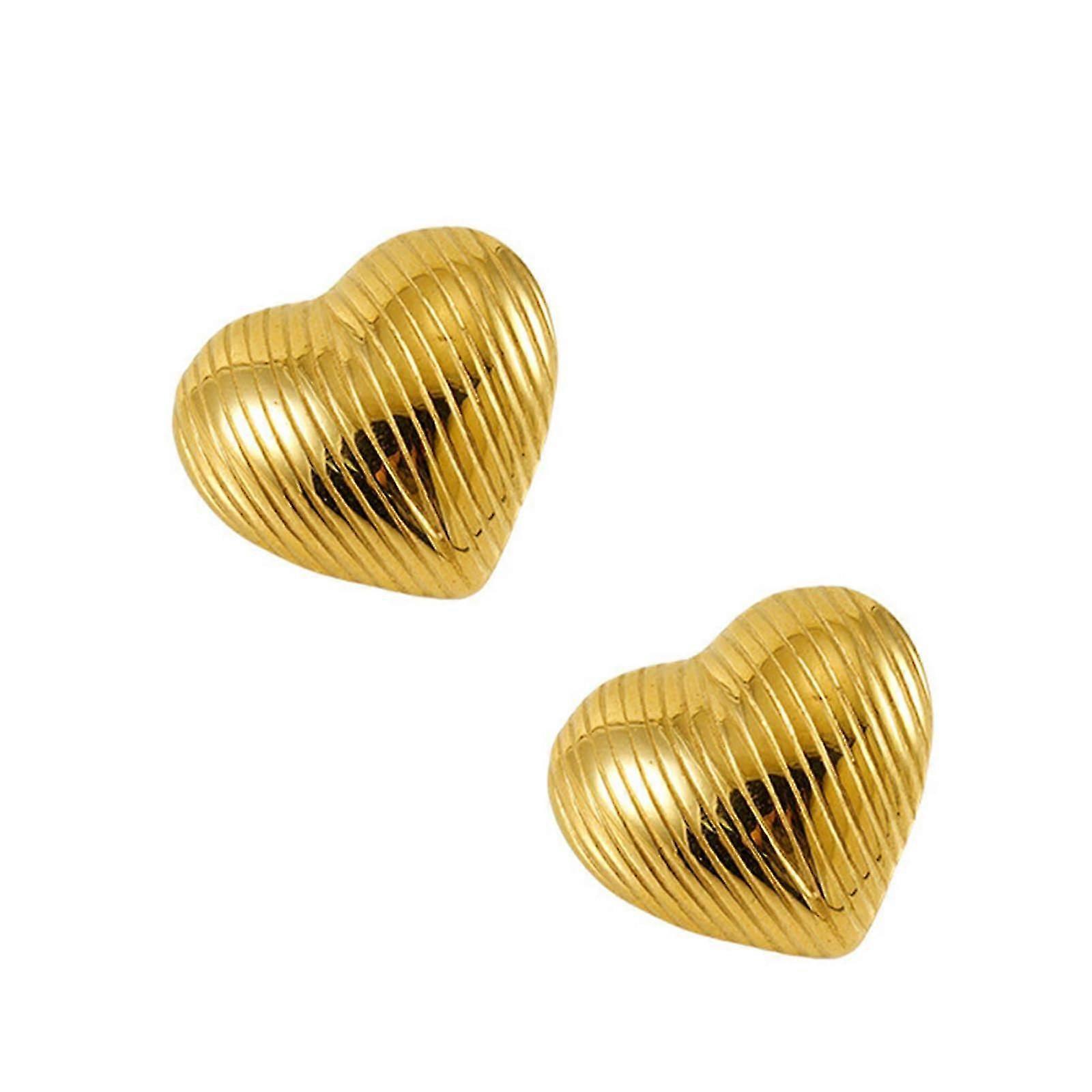 Geometric Striped  Earrings Stainless Steel for Women's