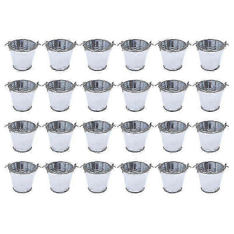 24pcs Mini Metal Bucket