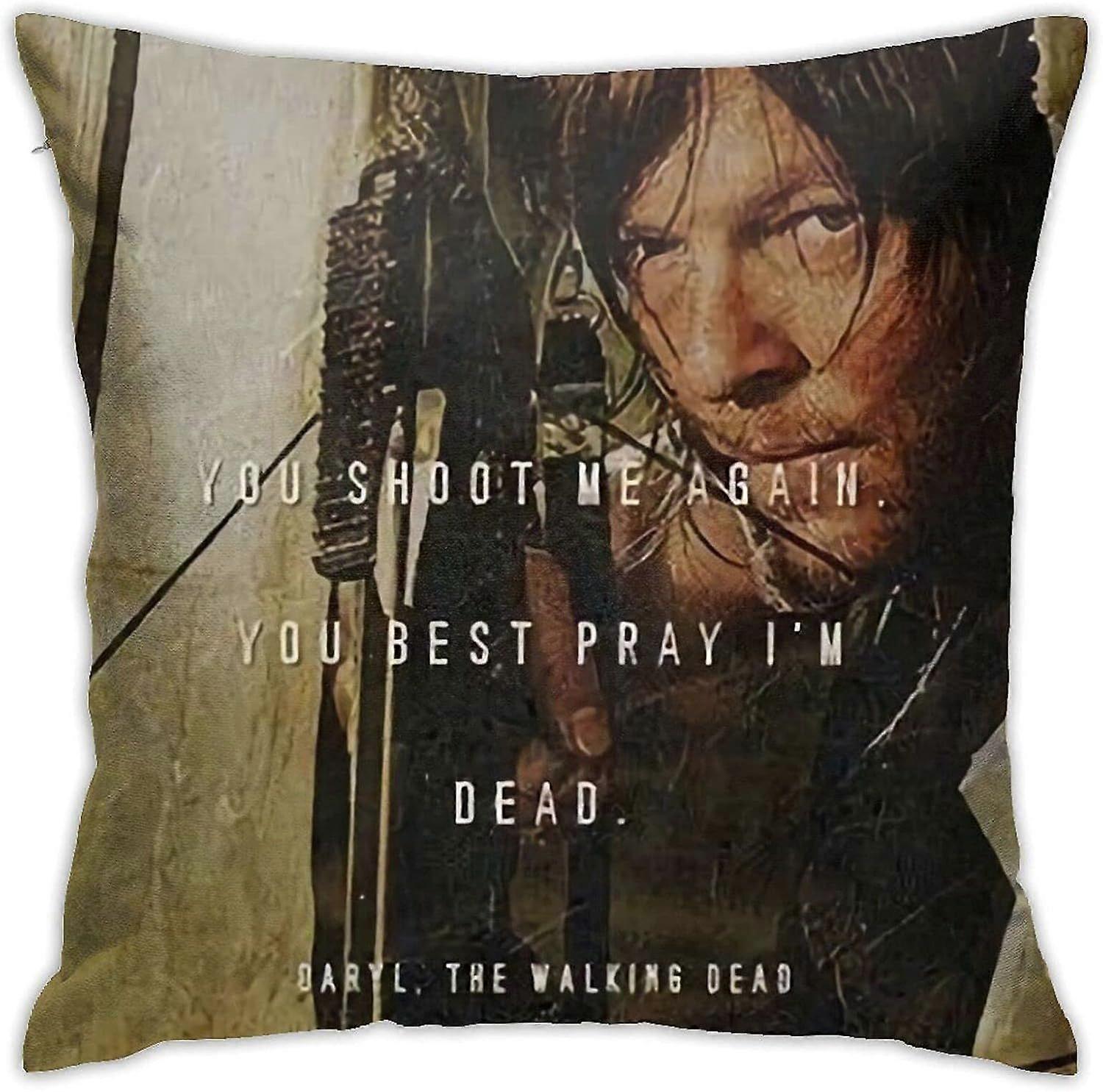 y1492ノーマンリーダス枕カバーダリルディクソンポリエステルソフト装飾スクエアスロー枕カバークッションカバーリビングルームソファのための豪華な枕カバー