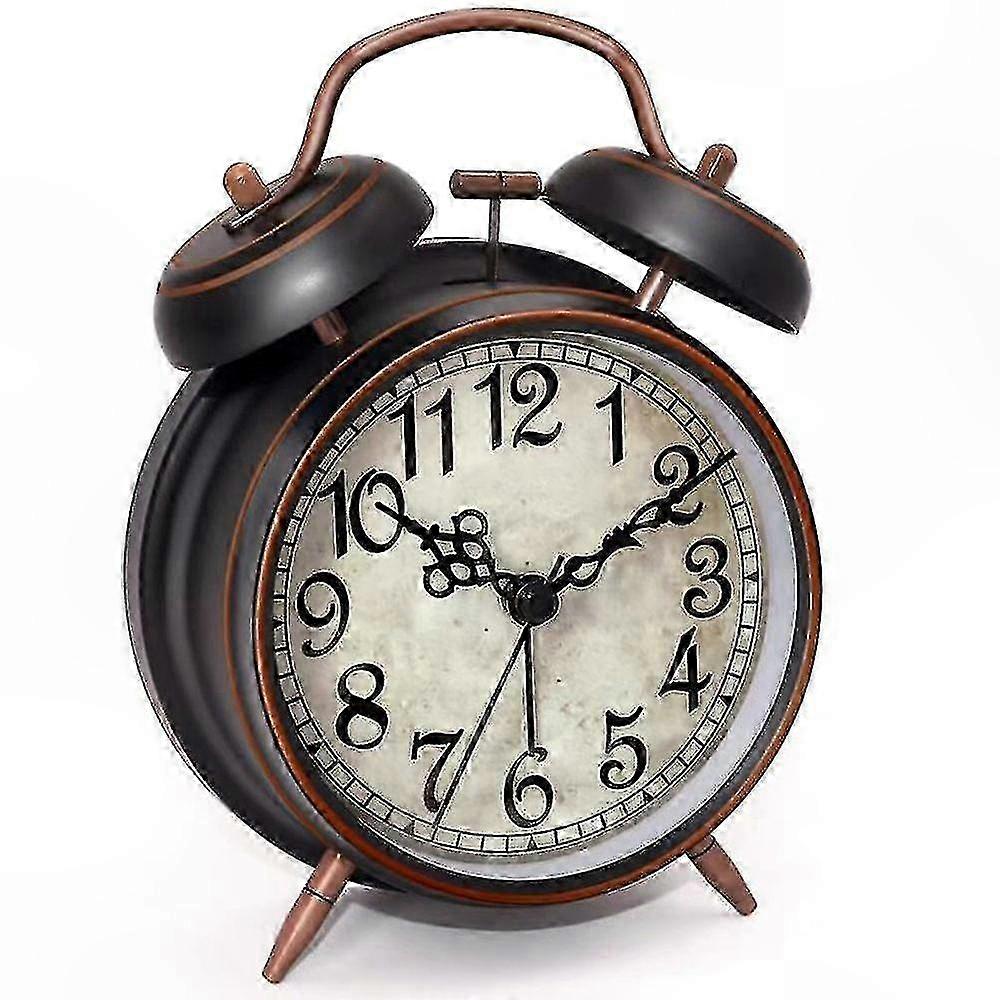 Extra Loud Alarm Clock for Deep Sleepers, Silent Non-Ticking Quartz with Backlight and Dual Bell Design