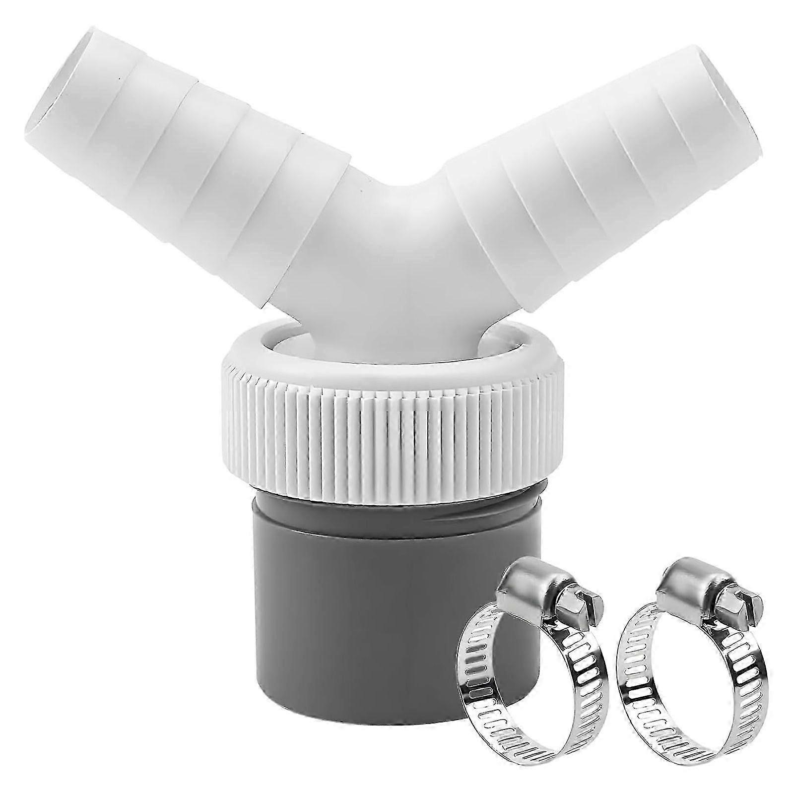 Y-Shaped Double Outlet Laundry Drain Connector for 40mm Pipes, Efficient Plastic Splitter