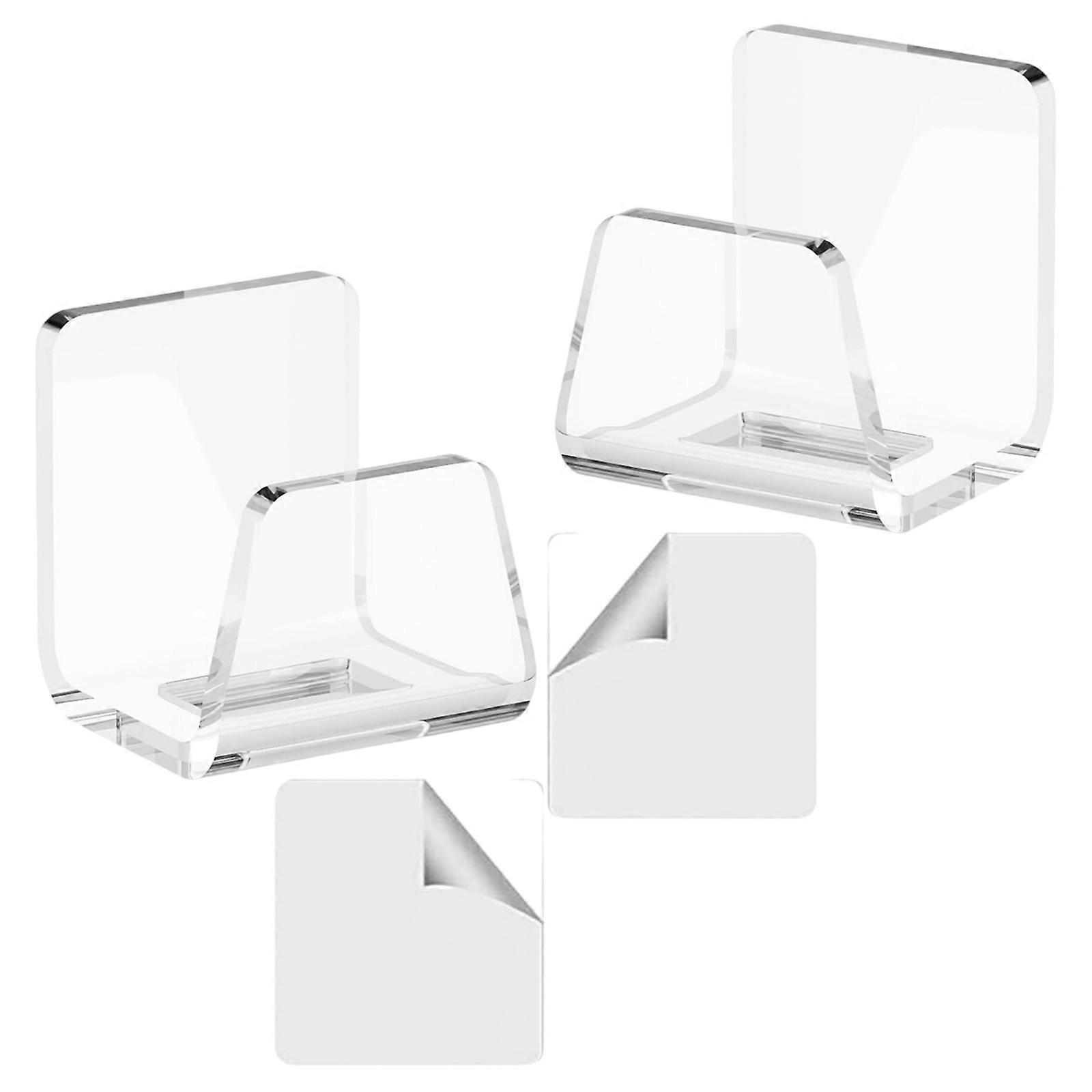 2pcs Rustproof Sponge Holder for Kitchen Sink Use Space saving Acrylic Dish Cleaning Tool Rack Bathroom Accessories Multicolor