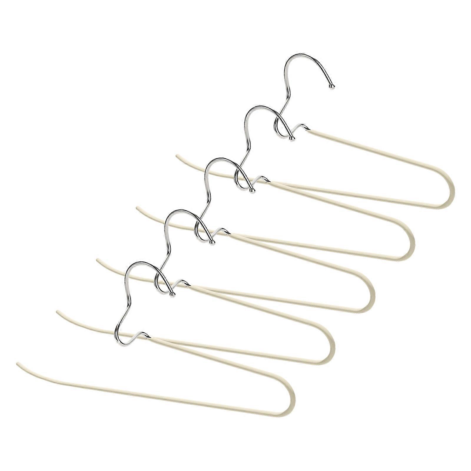 Set Of 5 Functional Nonslip Pants Hanger With Rotating Hook High Manganese Steel And PVC For Wardrobes Use Multicolor