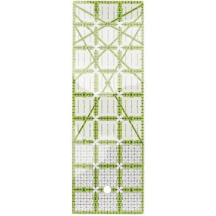 Akozon Quilting Templates Quilting Ruler Acrylic Rectangular Transparent Simple Operation Sewing Ruler