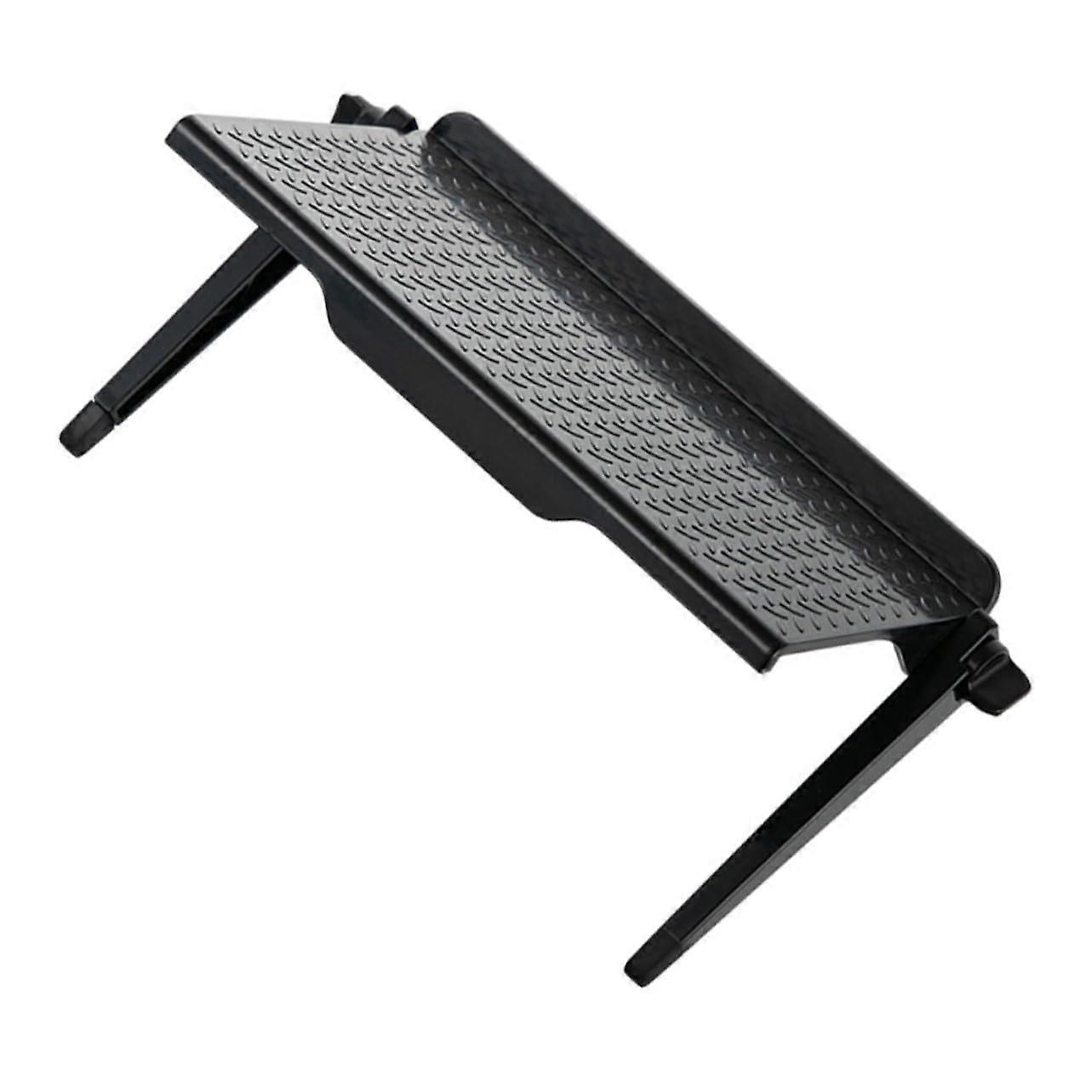 Tv Screen Storage Bracket Stand With Rotary Knob, Large Black Plastic Monitor Shelf For Desk Organization, Easy Assembly