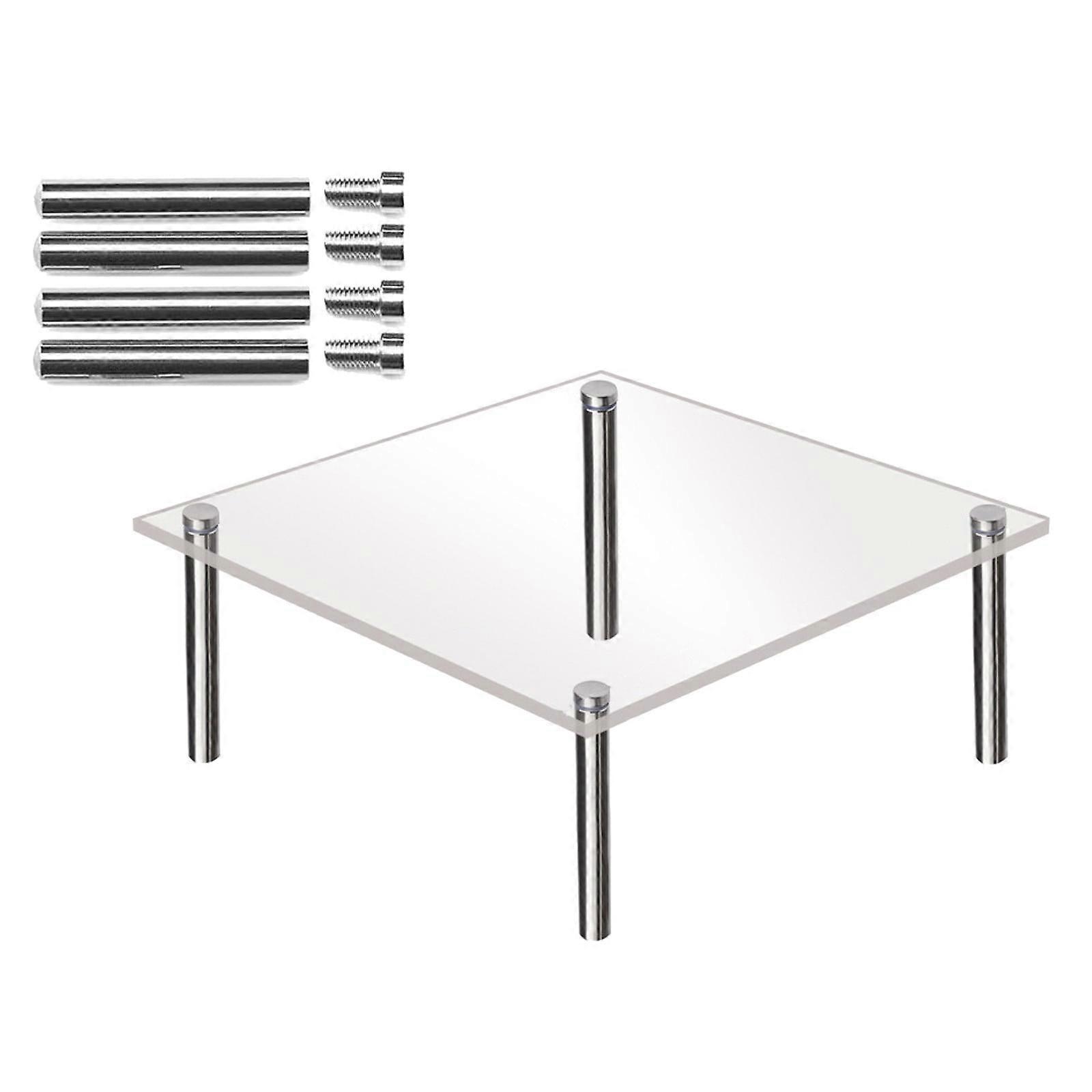 WRXMIJNHGSA Baking Tray/Tray Clear Acrylic Cake Display Stand Square Metal Support Shelf