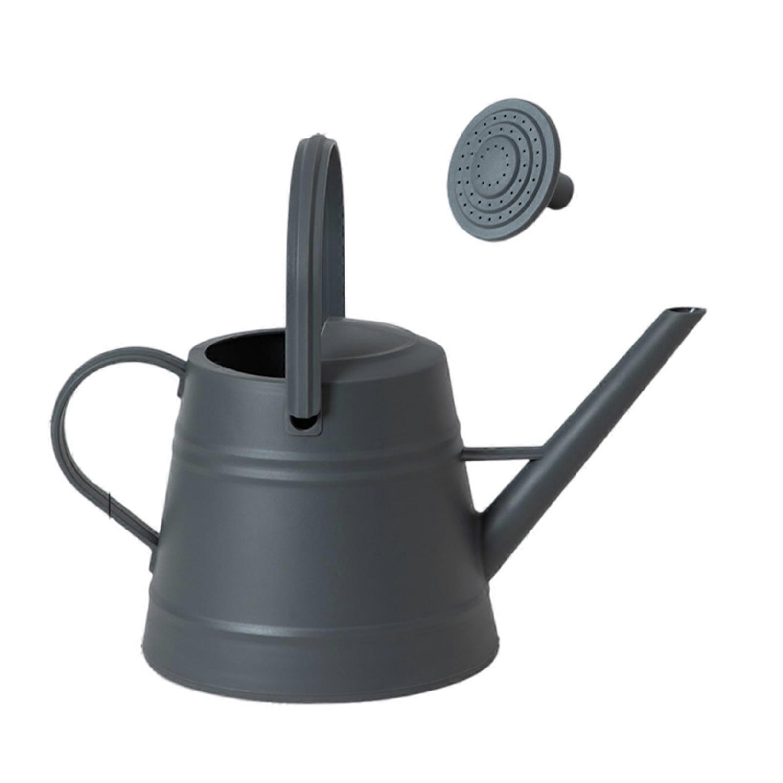 Multipurpose Outdoor Watering Container Adjustable Flows Spout Removable Sprayer Nozzle Comfort Handle For Balcony Plant  Jason Grey