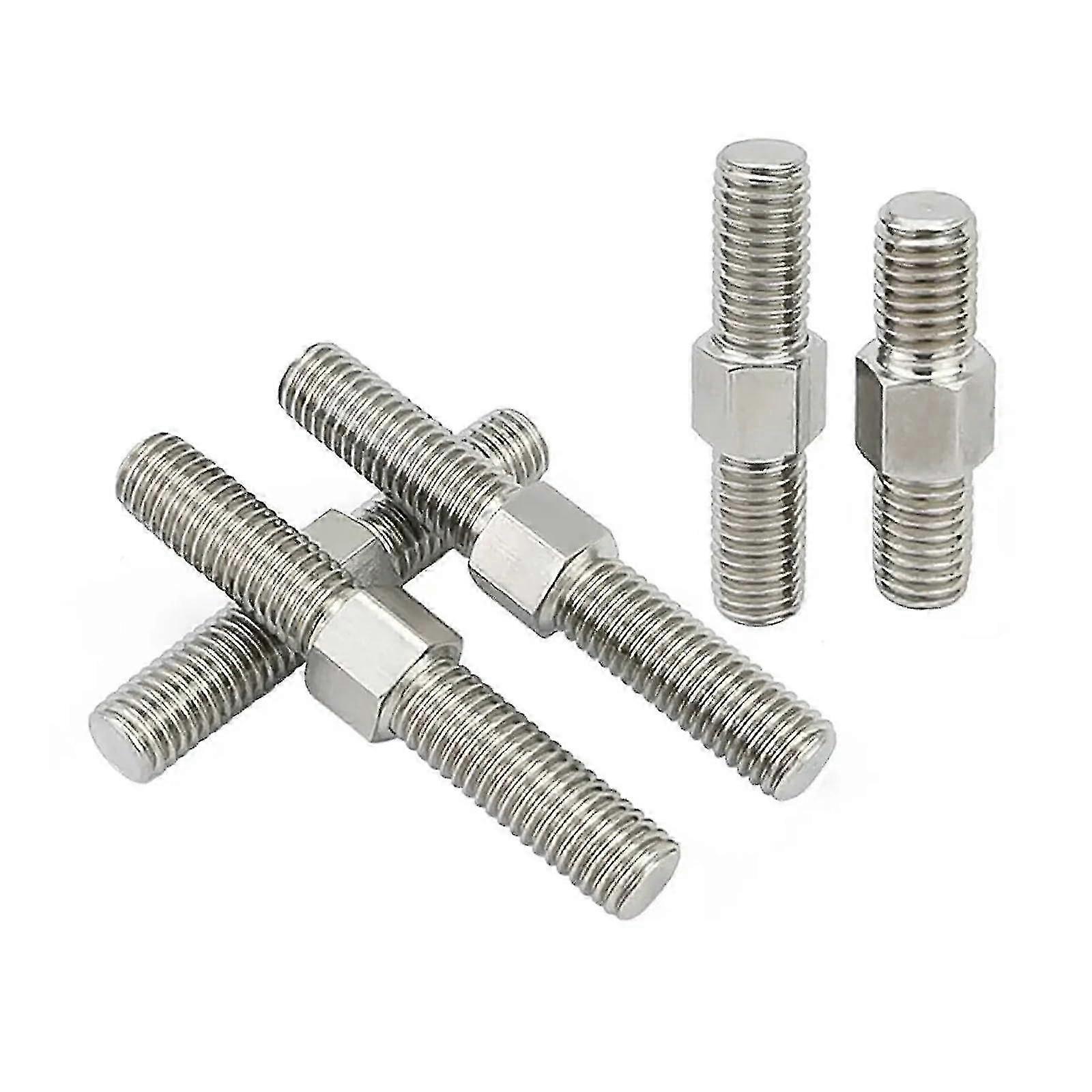 2 pezzi M16 filettatura sinistra e destra Asta filettata a doppia estremità Vite per prigionieri con filettatura positiva e negativa in acciaio inossidabile 304 (M16x70mm)