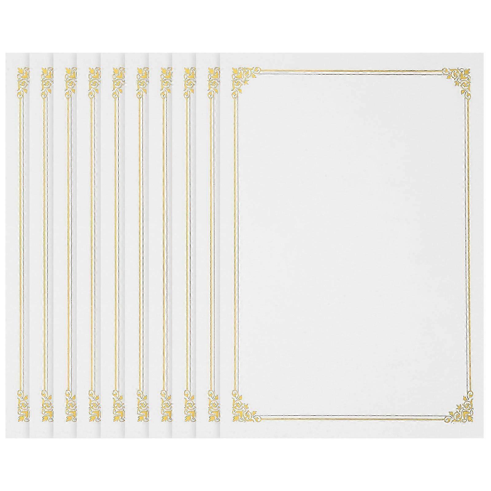 10pcs Blank Certificate Paper A4 Certificate Paper Diploma Certificate Paper Printable Blank Paper Liner Blank Certificate Paper
