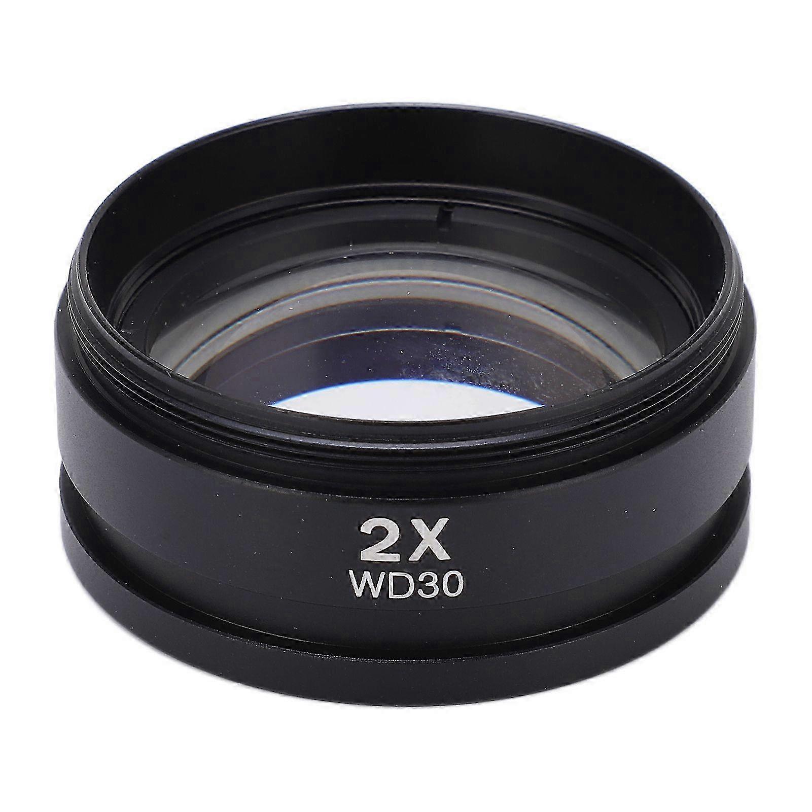 WD30 2X Wide Angle Magnifying Objective Lens Microscope Auxiliary Lens for M48 InterfaceHwy