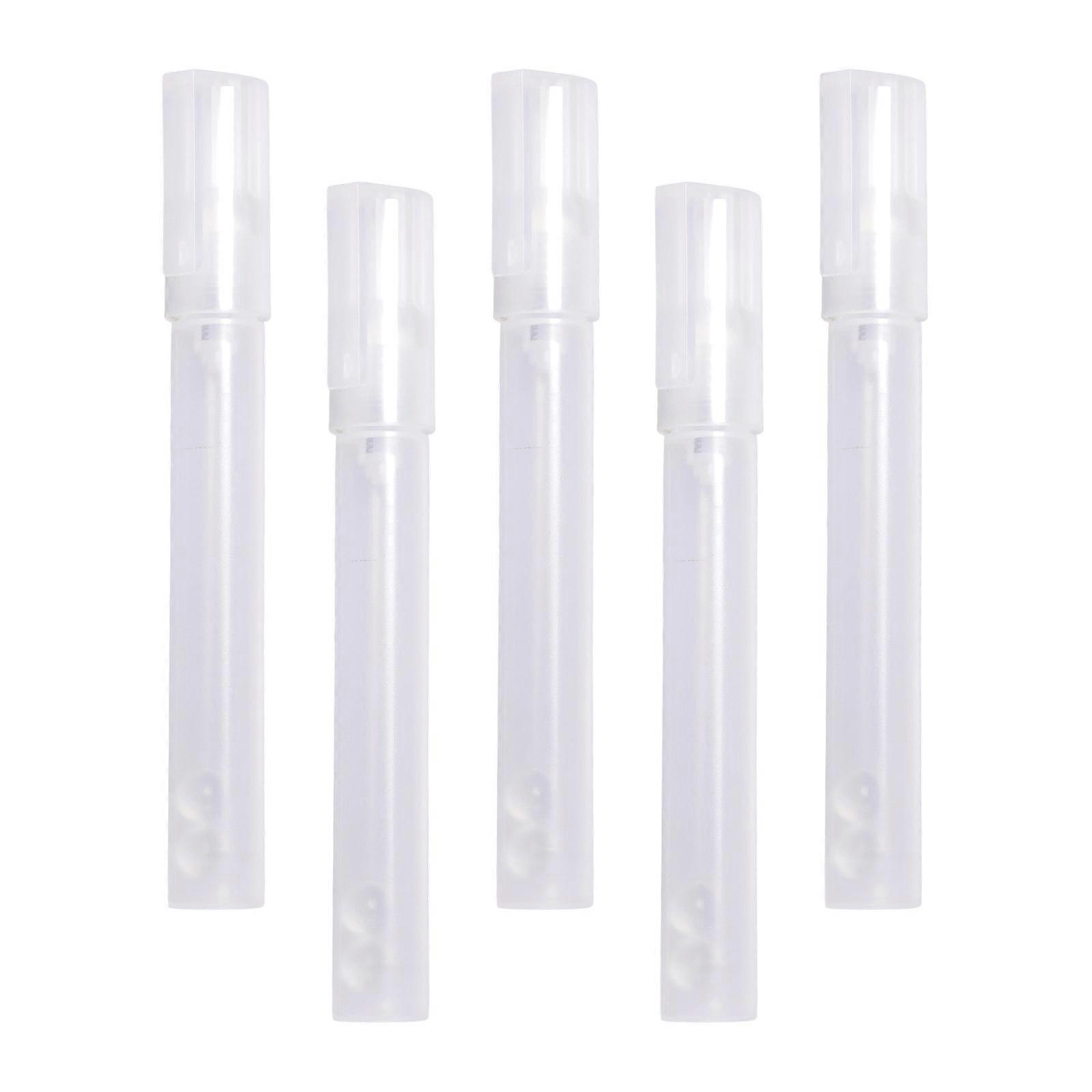 5Pcs Empty Marker Pens with 4.5MM Round Head Refillable Empty Acrylic Paint Pen For Painting Detailing Craft Project Multicolor
